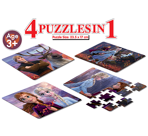 Frozen 2 4 Puzzles in 1